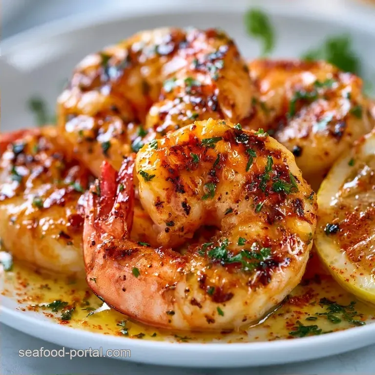 Lemon Butter Grilled Shrimp with Garlic