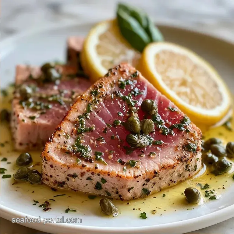 Heart-Healthy Lemon Caper Tuna Steak