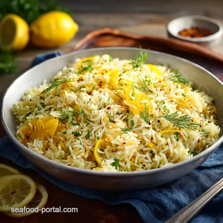 Mediterranean Lemon Dill Basmati Rice: the Bright Side Pilaf Recipe presentation