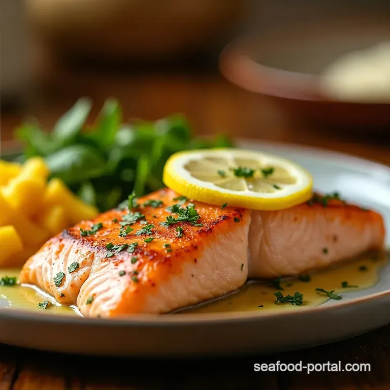 Lemon Garlic Butter Salmon Restaurantquality at Home presentation