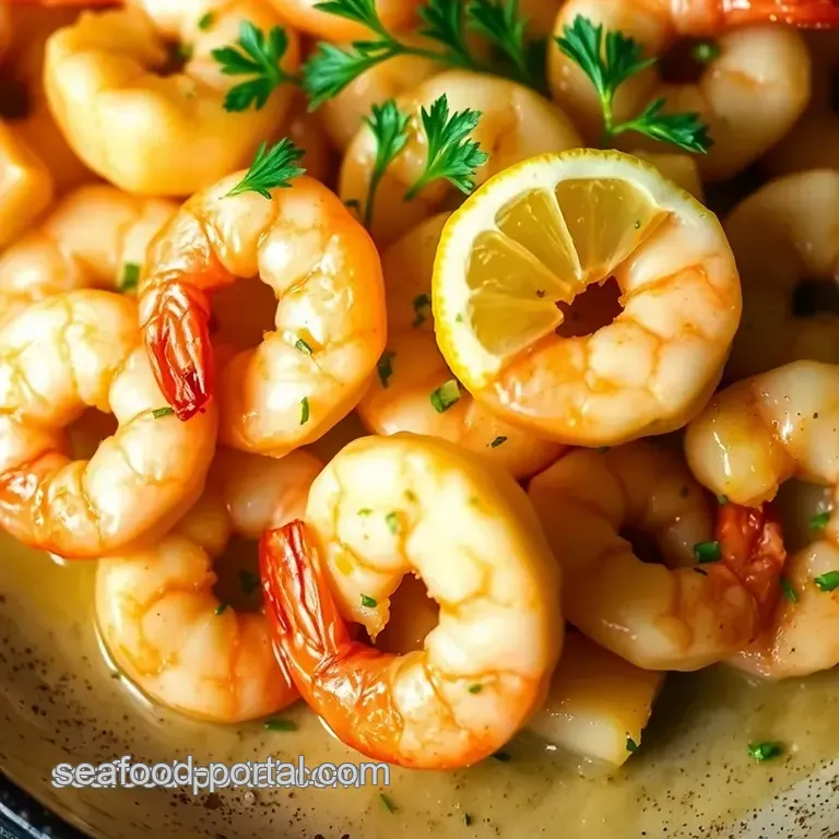 Lemon Garlic Butter Shrimp with Asparagus presentation