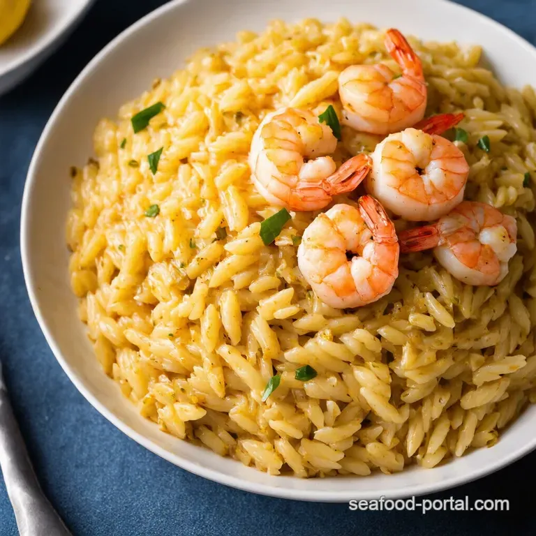 Lemon Garlic Shrimp with Parsley Orzo