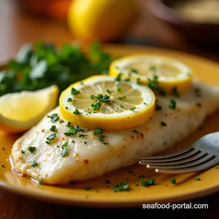 Lemon Herb Baked Tilapia presentation