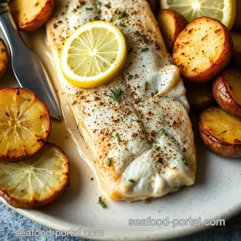 Lemon-Herb Baked Trout with Crispy Potatoes presentation