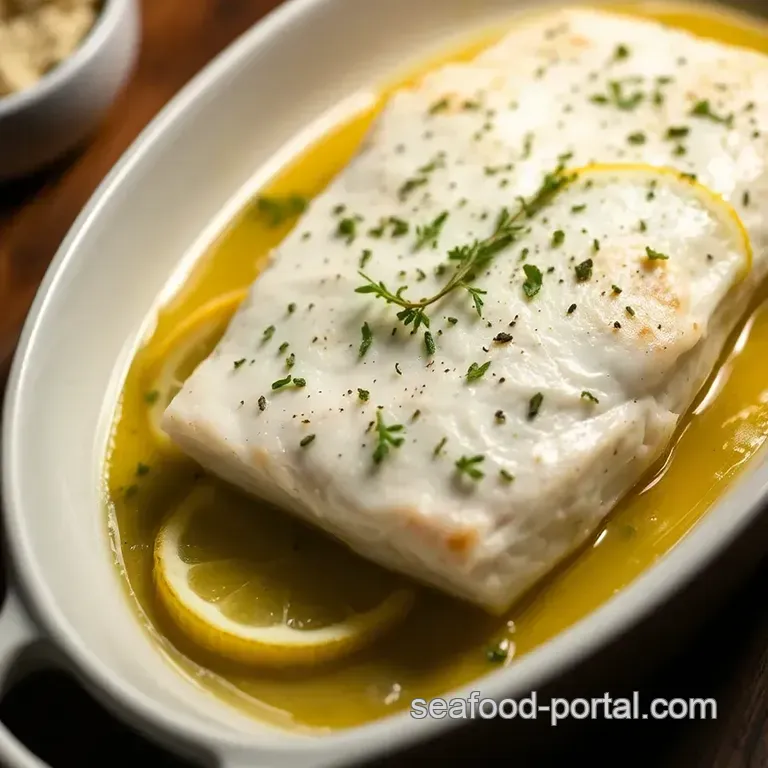 Lemon Herb Butter Baked Cod presentation