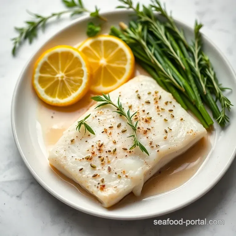 Lemon Herb Crusted Cod with Roasted Asparagus presentation