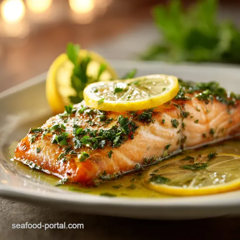 Healthy Salmon Dish with Lemon and Herbs
