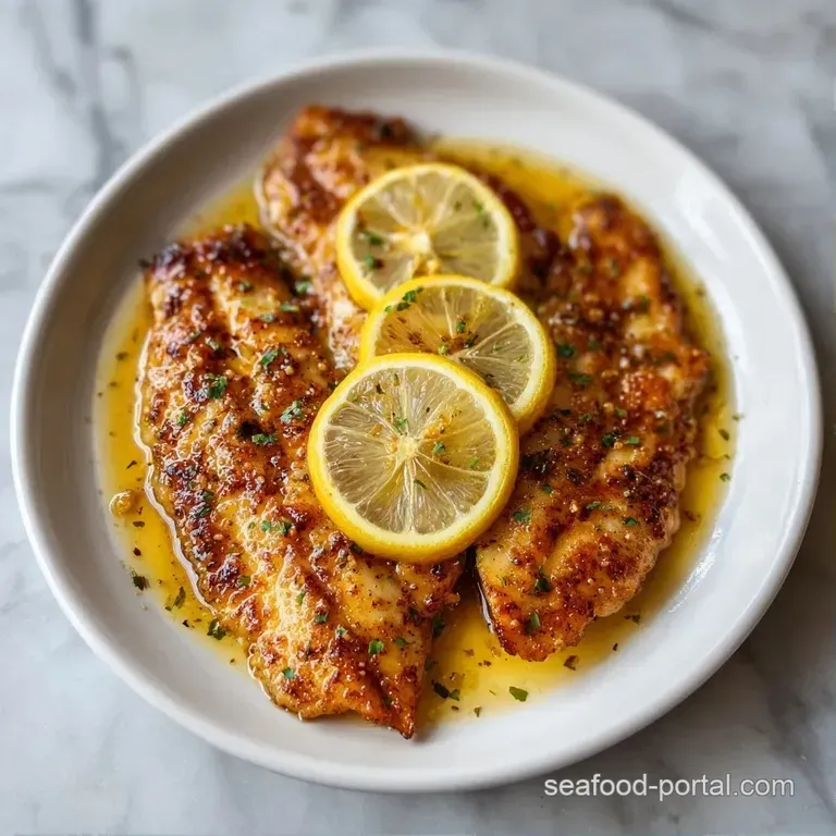 Seared white fish fillets plated with vibrant steamed asparagus and bright lemon wedges on a minimalist white dish.