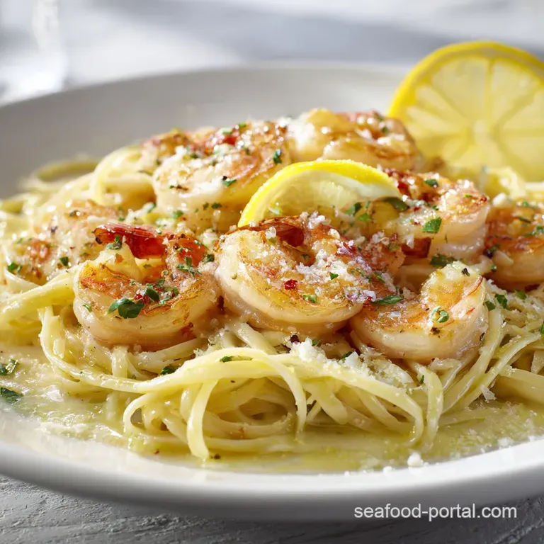 Lemon Shrimp Pasta the Ultimate 20Minute Creamy Scampi Linguine presentation