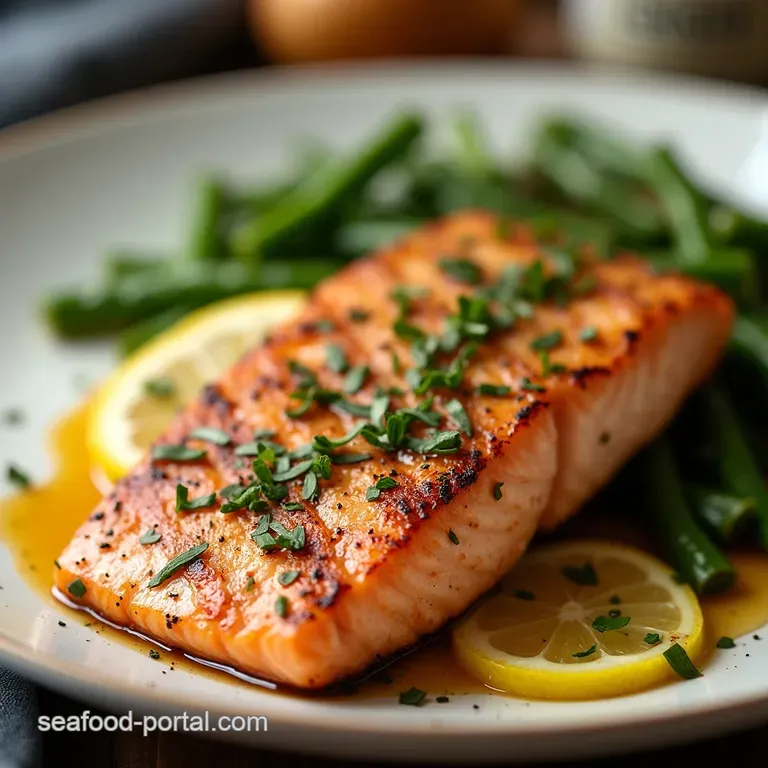 LemonHerb Grilled Salmon with Charred Asparagus