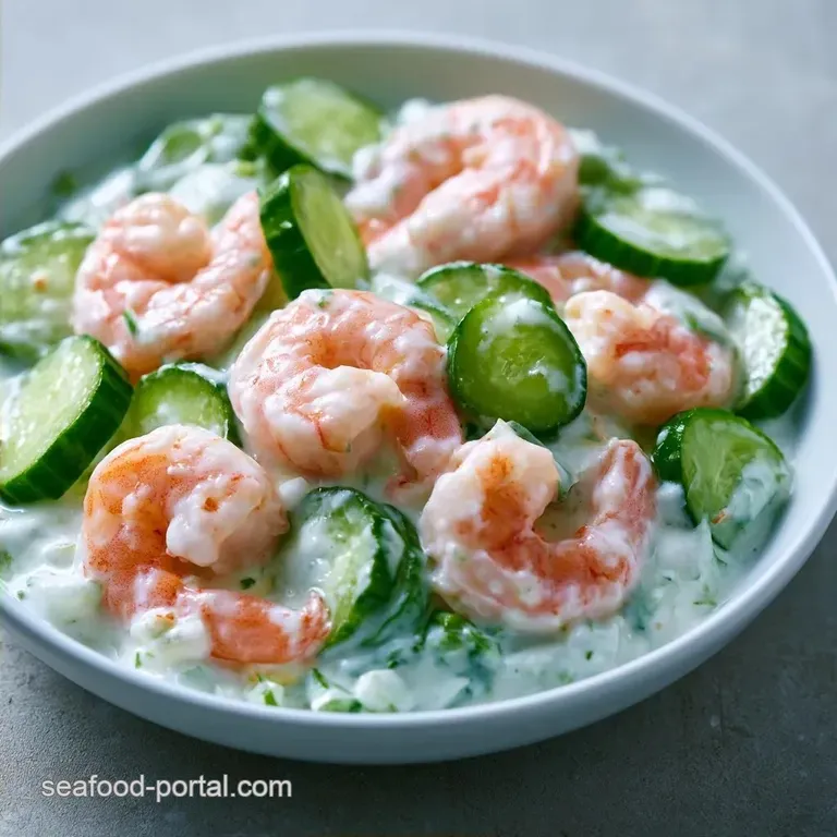 Light Cucumber Shrimp Salad with Greek Yogurt