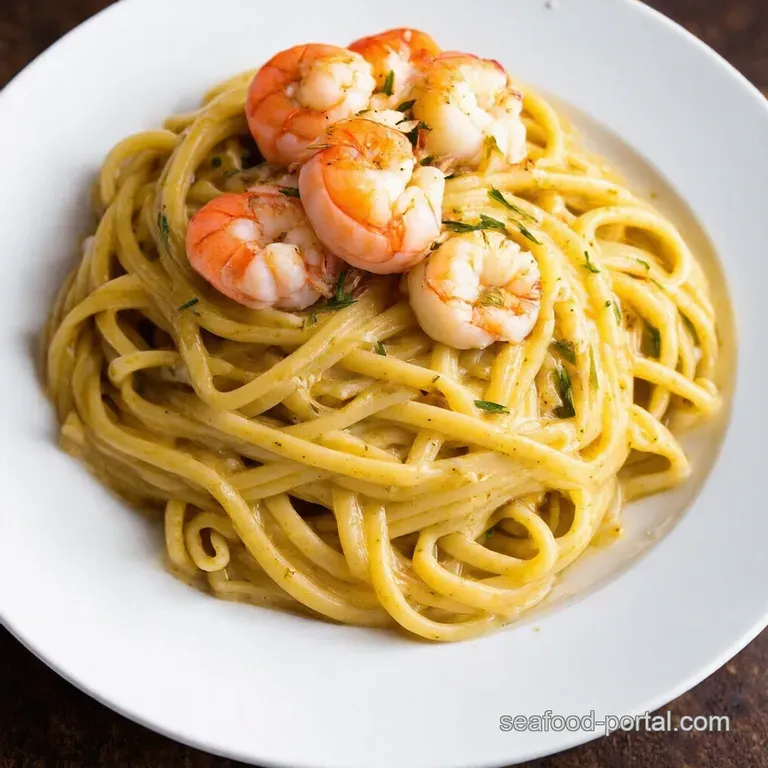 Linguine with Shrimp and Mussels in Garlic White Wine Sauce