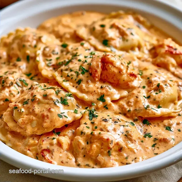 Lobster Crab Ravioli with Garlic Butter