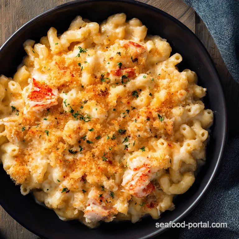 Lobster Lovers Light Mac Cheese presentation
