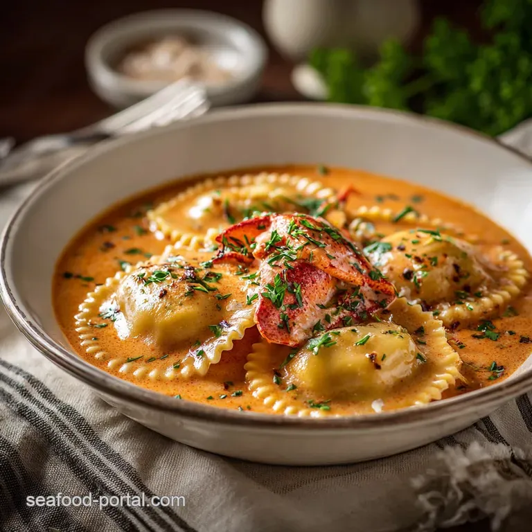 Lobster Ravioli Sauce: the Velvety Bisque Cream That Elevates Every Bite presentation