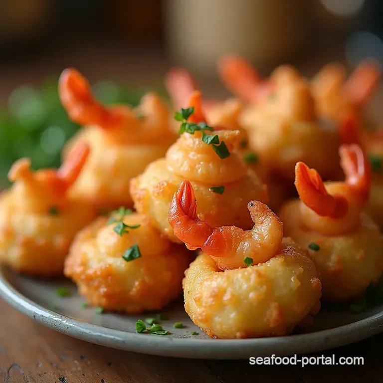 Golden Prawn Power Puffs Speedy Lobster Tail Pasty Parcels presentation