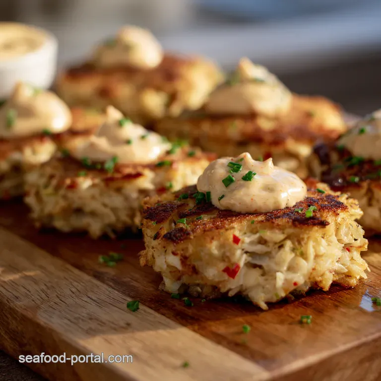 LouisianaStyle Crab Cakes with Zesty Remoulade presentation