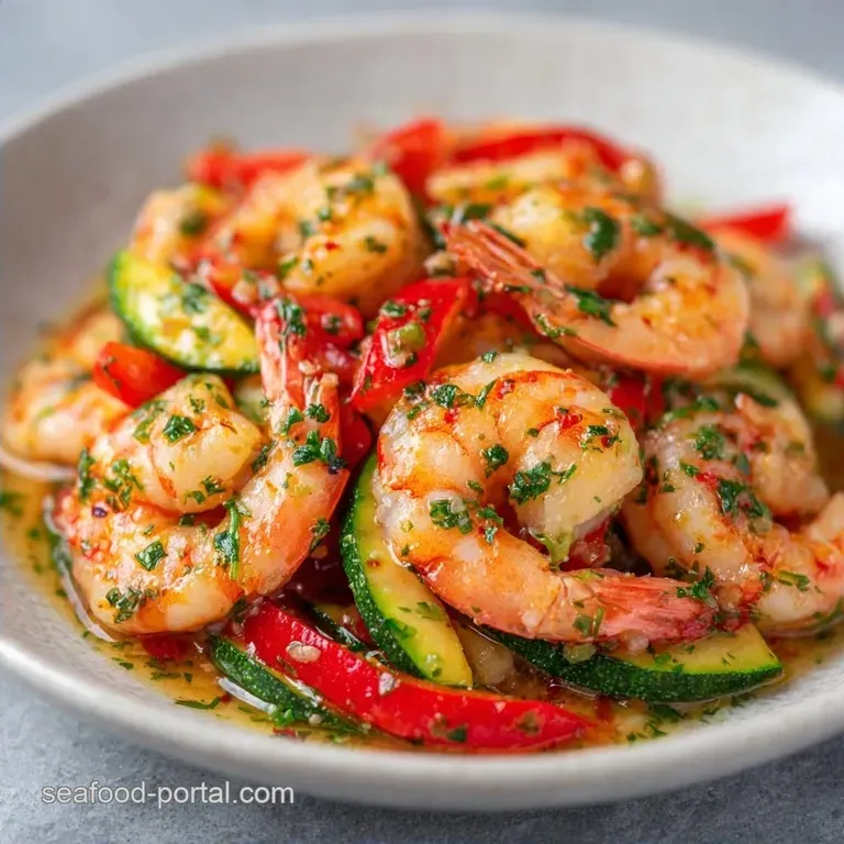 Shrimp Skillet: Low Calorie and High Protein