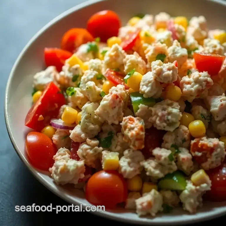 Luscious Crab Meat Salad with Citrus Vinaigrette presentation