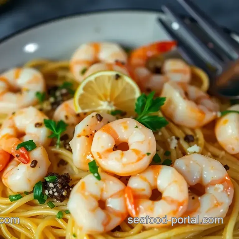 Luscious Lemon Garlic Shrimp Scampi with Linguine