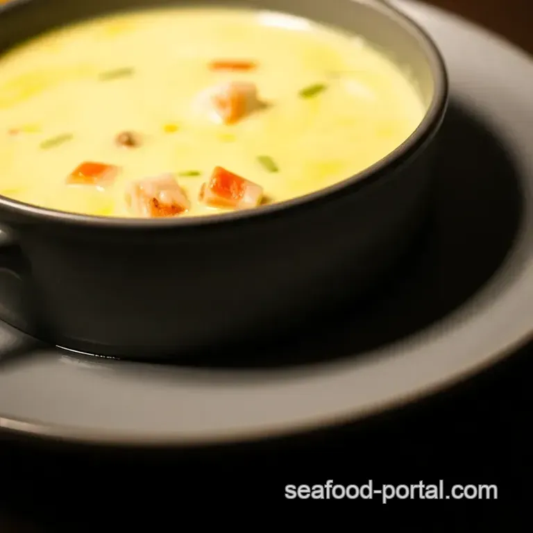 Luxurious Lobster Chowder with Fresh Herbs presentation