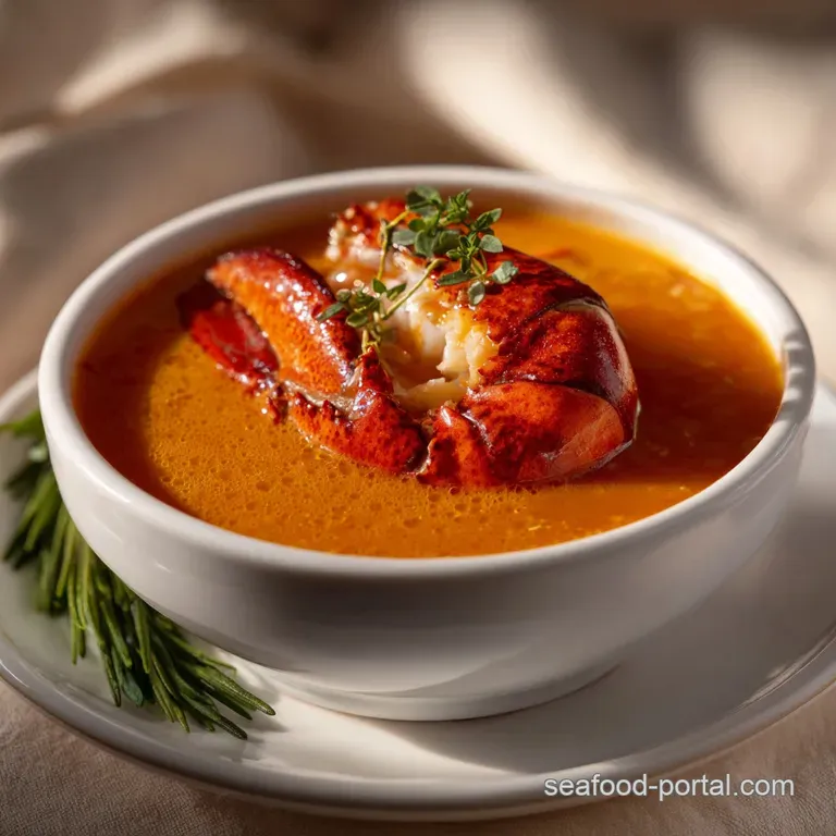 Creamy Lobster Bisque: the Ultimate Luxury Soup presentation
