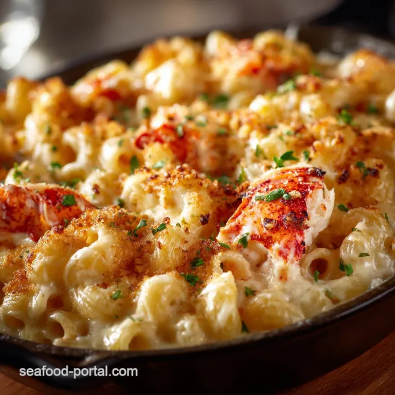 Creamy Lobster Mac and Cheese: the Luxury Chefs Baked Recipe presentation