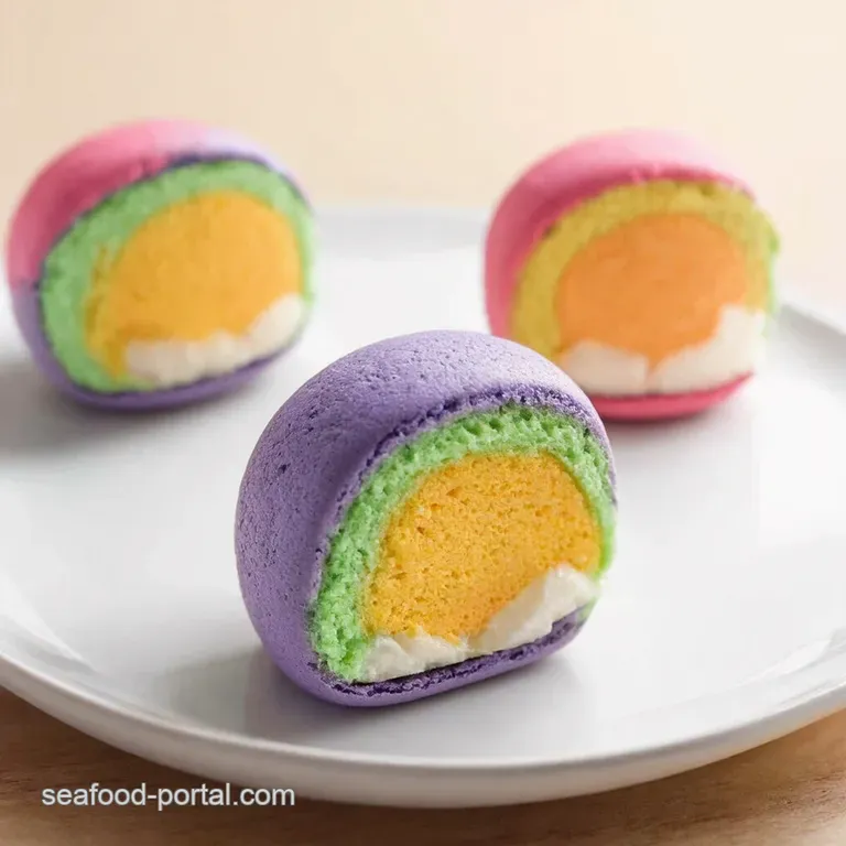 Rainbow Macaron onigiri Adorable Easy Bake Off Treat MacaronStyle Onigiri A Rainbow Rice Bite