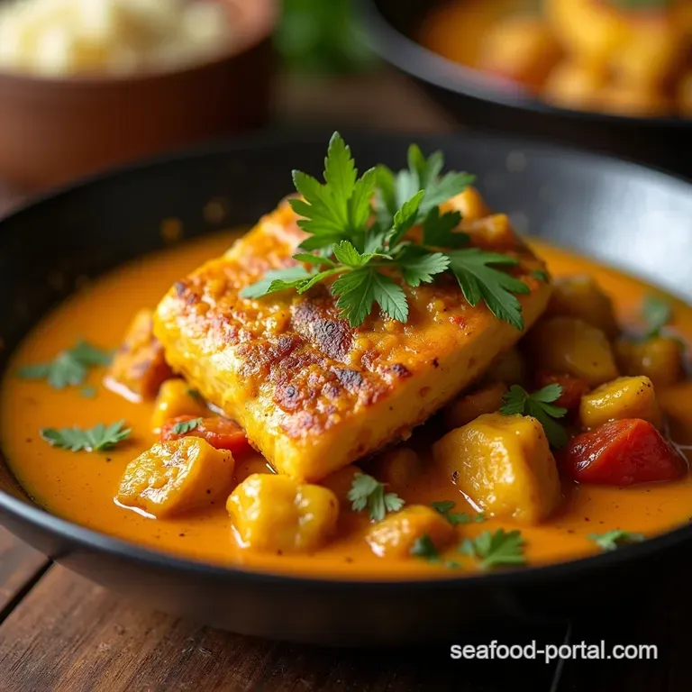 Madras Fish Curry a Taste of South India presentation