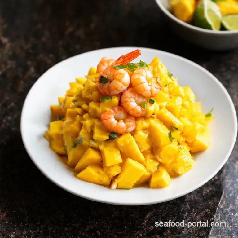 Mango Tango Shrimp Ceviche Sunshine in a Bowl presentation