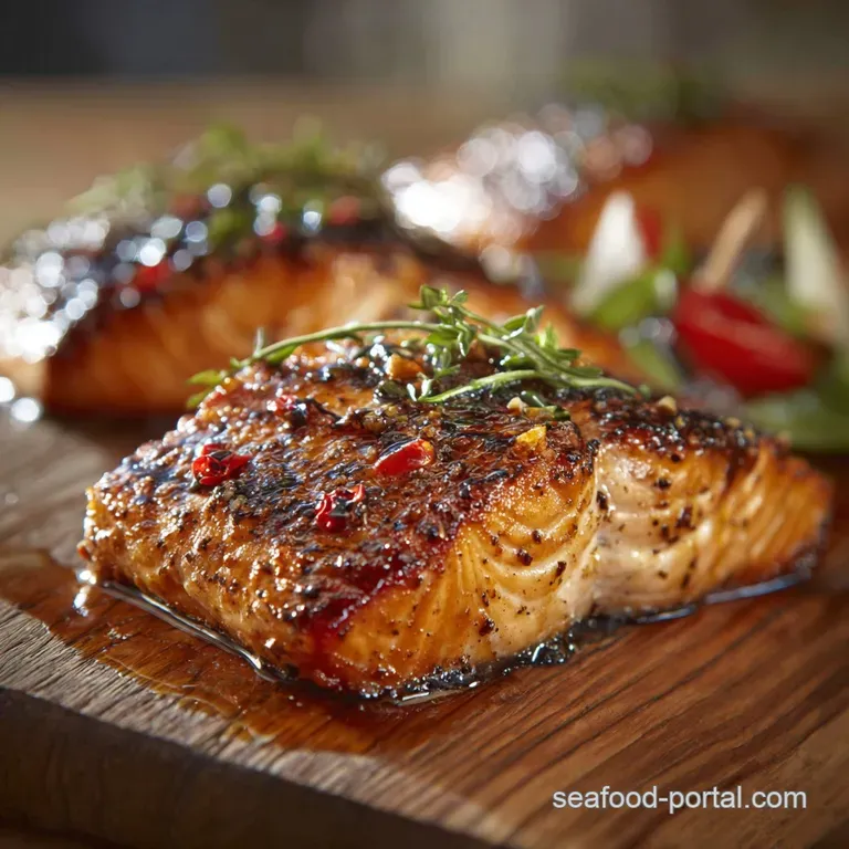 Maplekissed Cedar Plank Salmon with Dijon Glaze presentation