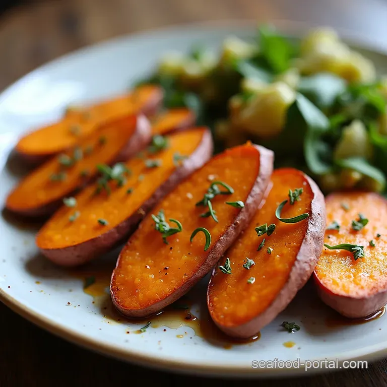 The Perfect Golden Roast Simple OvenRoasted Sweet Potato Halves with MapleThyme Glaze