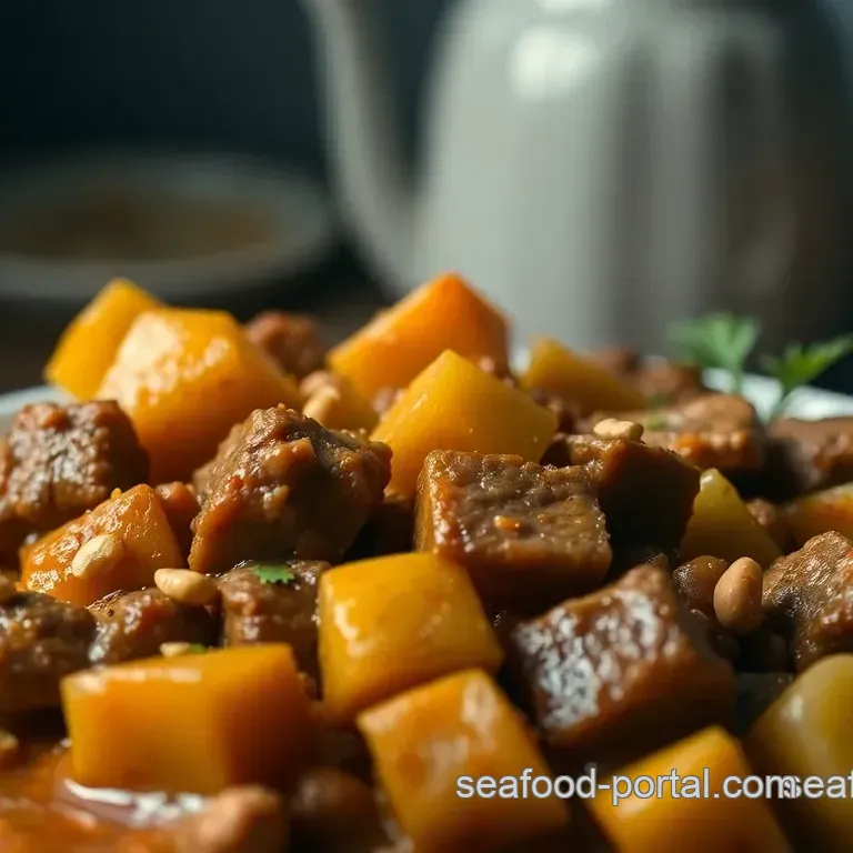 Massaman Curry Beef with Potatoes and Peanuts
