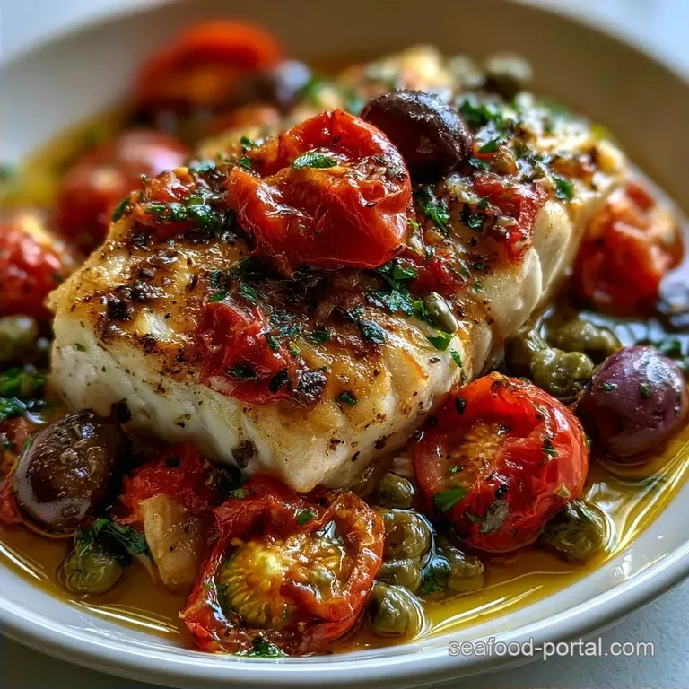 Mediterranean Fish Packet with Kalamata Olives