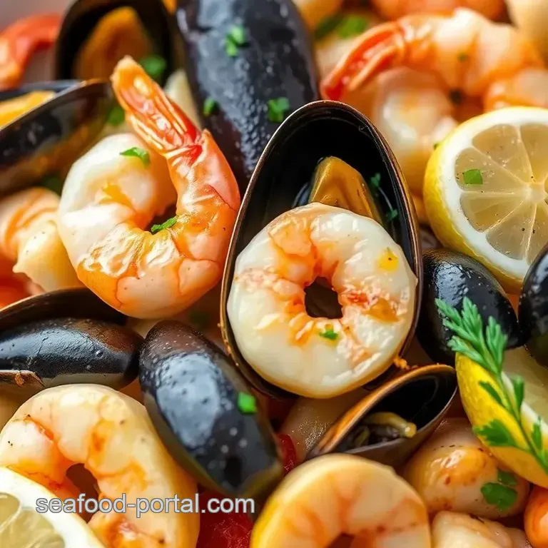 Mediterranean Seafood Mix Sauté with Lemon Garlic Butter presentation