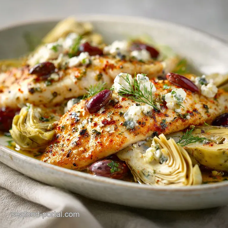 Mediterranean Tilapia with Artichoke and Feta
