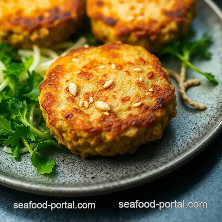Miso Chicken and Tofu Patties with Mushroom Ankake presentation
