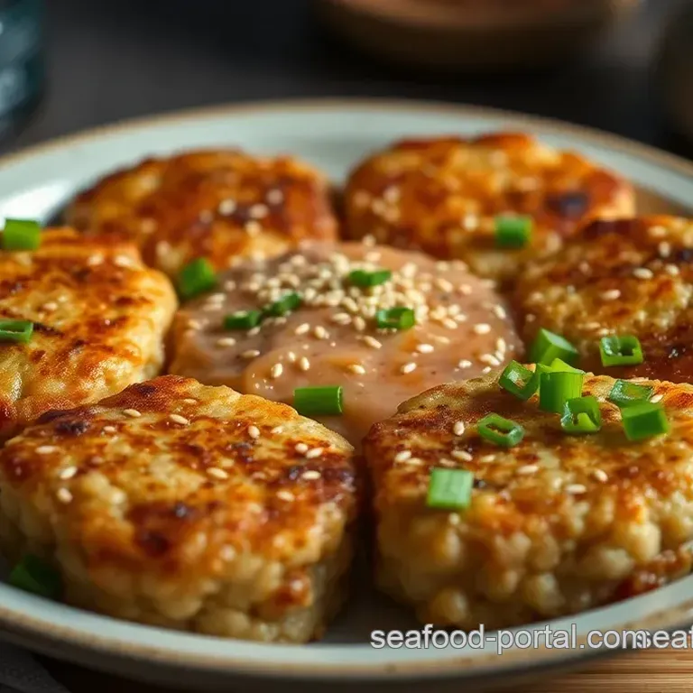 Miso Chicken and Tofu Patties with Mushroom Ankake