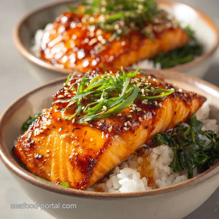 Salmon Bowls: Easy Miso-Glazed Recipe for a Healthy Weeknight Dinner presentation