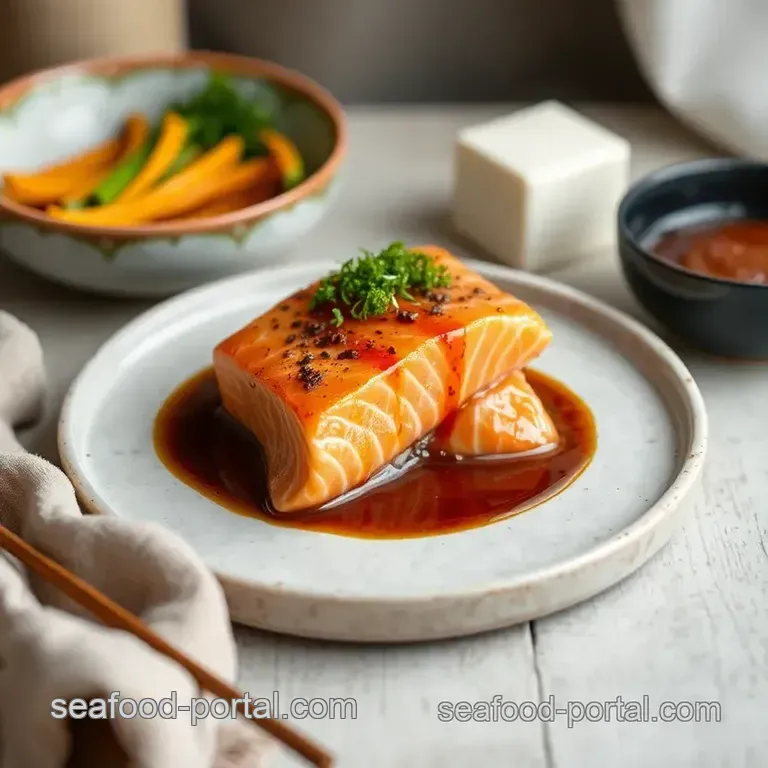 Miso Recipe with Salmon Belly & Tofu Delight presentation