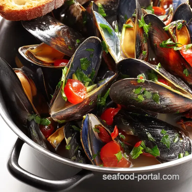 Mussels Marini&egrave;re presentation