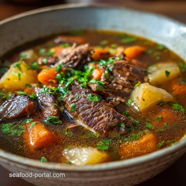 Ninja Foodi Vegetable Beef Soup Grandmas Recipe Ready in Under an Hour presentation