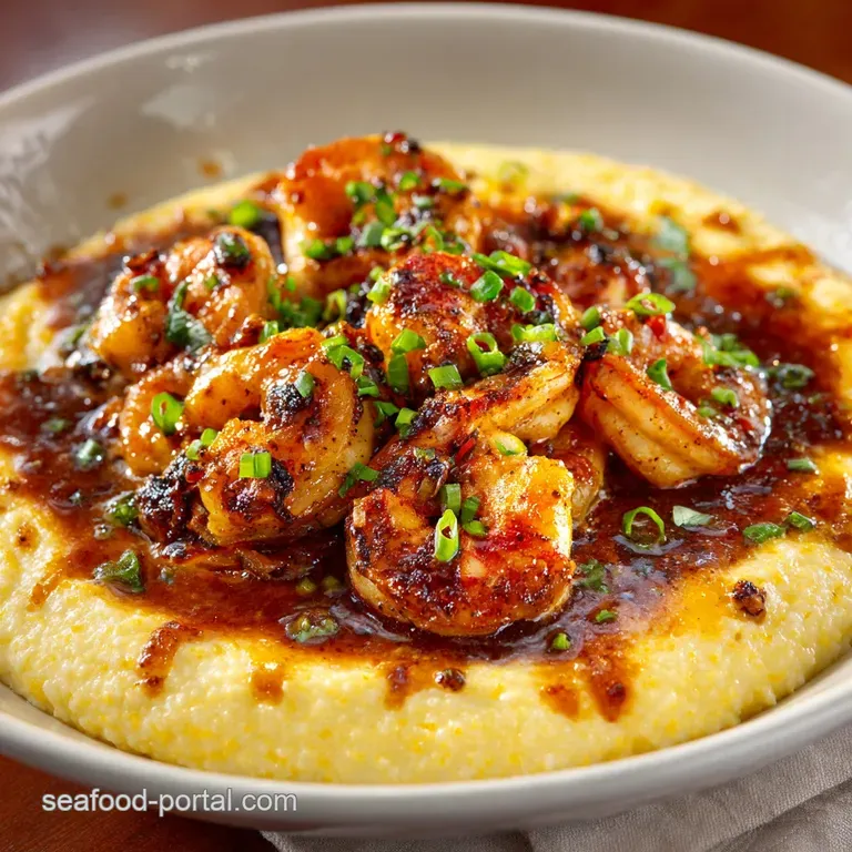 New Orleans Bbq Shrimp Creamy Cheddar Grits a Taste of the Bayou presentation