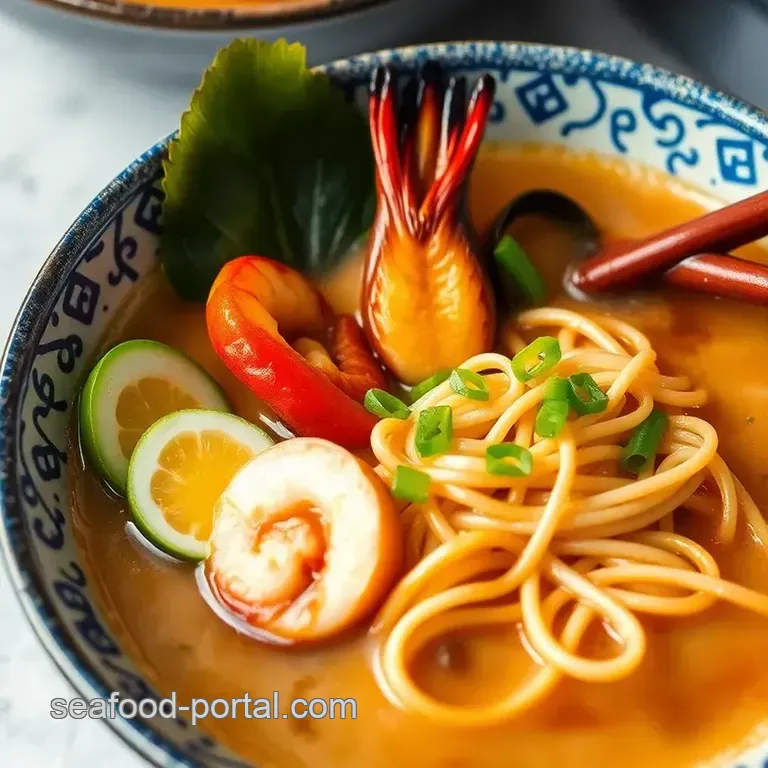 Ocean' s Bounty Seafood Ramen Recipe presentation
