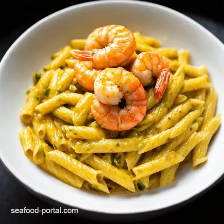 One Love Pasta Creamy Jamaican Shrimp Rasta Delight