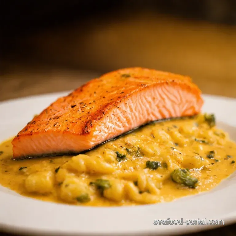 Onepan Creamy Tuscan Salmon with Parmesan Cream Sauce presentation