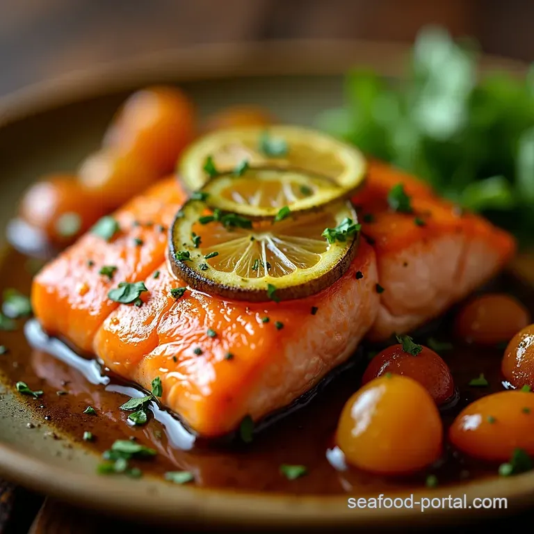 Onepan Lemonherb Salmon Veggie Delight presentation