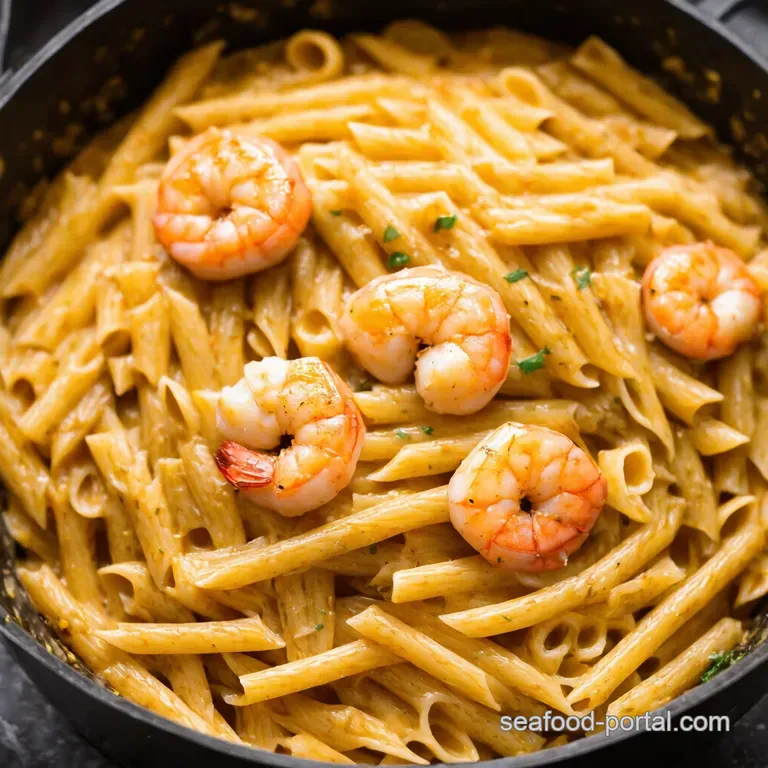 Onepot Garlic Butter Shrimp Pasta Dinner in a Flash presentation