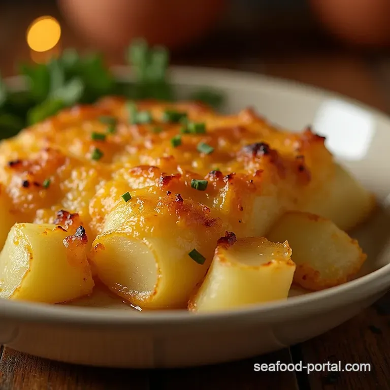 French Onion Funeral Potatoes A Gruyère Caramelized Onion Potato Gratin presentation