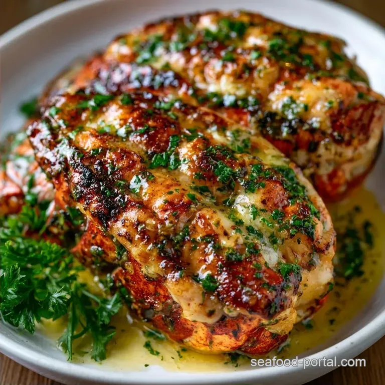 Outdoor Grilled Lobster Tail with Garlic Butter